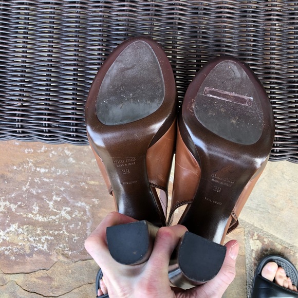 Miu Miu slingback peep-toe platform heels - Picture 8 of 8